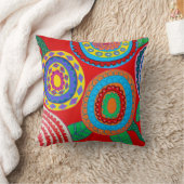 Kerri Ambrosinoの枕ポップアートの赤の花 クッション (ブランケット)