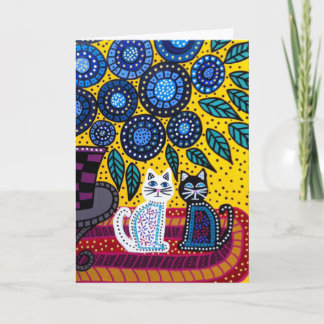Kerri Ambrosino Art Card Cats Flowers Friend カード