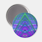 KERRY ～青、緑、紫～抽象芸術フラクタル～ マグネット (正面/裏面)