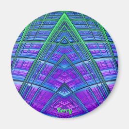 KERRY ～青、緑、紫～抽象芸術フラクタル～ マグネット