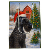 Kerry Blue Terrier Holiday Card ミディアムペーパーバッグ (裏面)