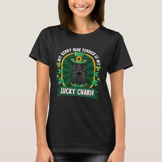 Kerry Blue Terrier St Patricks Lucky Charm Mom Dad Tシャツ (正面)