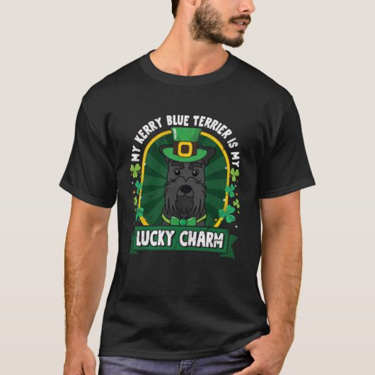 Kerry Blue Terrier St Patricks Lucky Charm Mom Dad Tシャツ (正面)