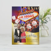 Kerry Vegas の披露宴（お二人に合わせてカスタマイズします） 招待状 (スタンド正面)