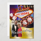 Kerry Vegas の披露宴（お二人に合わせてカスタマイズします） 招待状 (正面/裏面)