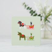 kerst dala paarden met arrenslee en katten 招待状 (スタンド正面)