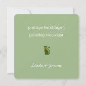 kerst dala paarden met arrenslee en katten 招待状 (裏面)