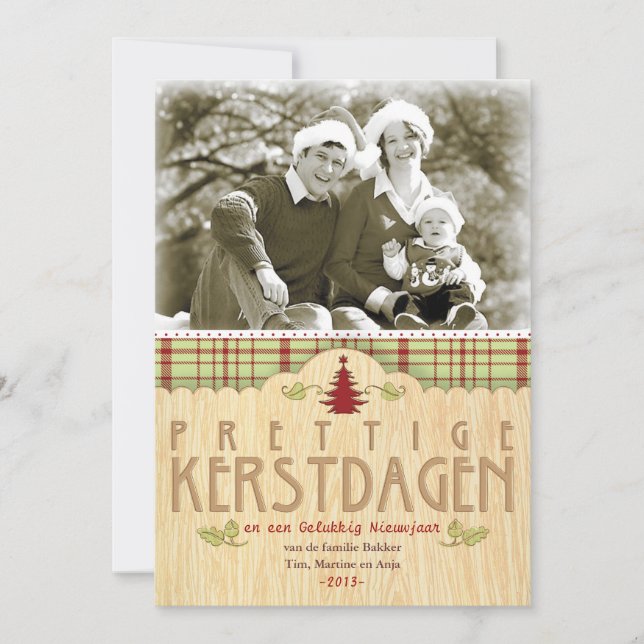 Kerst foto wenskaart (正面)