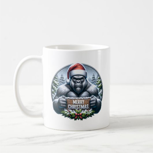 Kerst Gorilla コーヒーマグカップ (左)