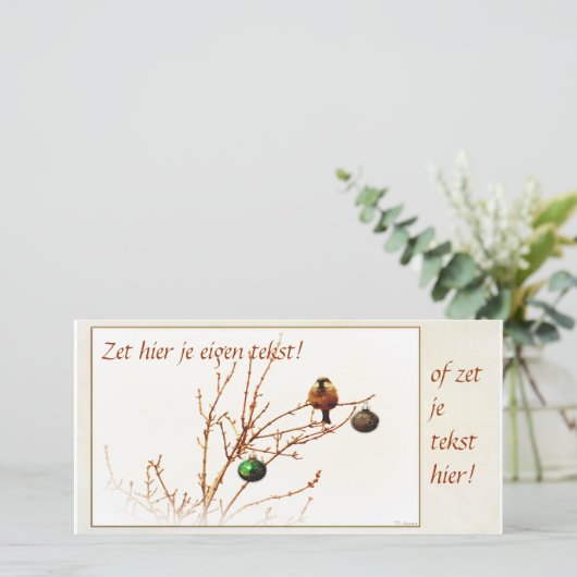 Kerst kaart / Foto kaart - Pas zelf je tekst aan! (スタンド正面)