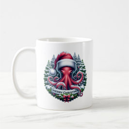Kerst Octopus コーヒーマグカップ