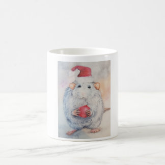 Kerst Schattige Muis met rode kerstboom speelgoed コーヒーマグカップ