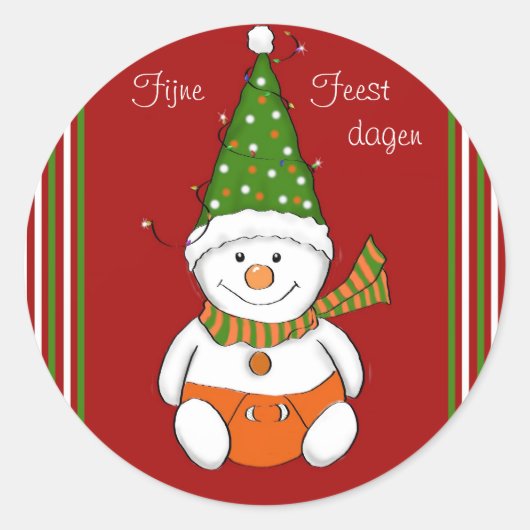 kerst stickers ... ラウンドシール (正面)
