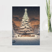 Kerstboom met sneeuw カード (正面)