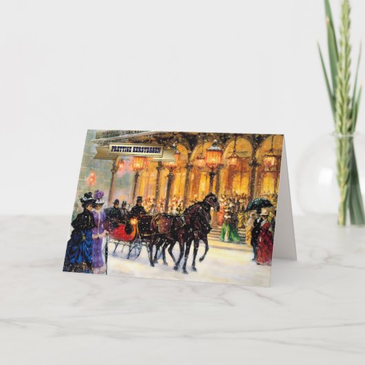 Kerstdagenを終了。クリスマスカードのオランダ シーズンカード (正面)