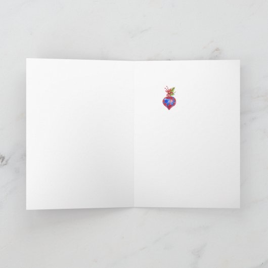 Kerstengel achter de piano カード (内部)