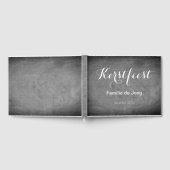 Kerstfeest Schoolbord Stijl Krijtjes Typography ゲストブック (全面)