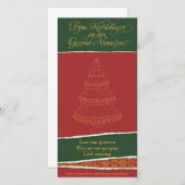 Kerstkaartはkerstboomに会いました シーズンカード (正面/裏面)