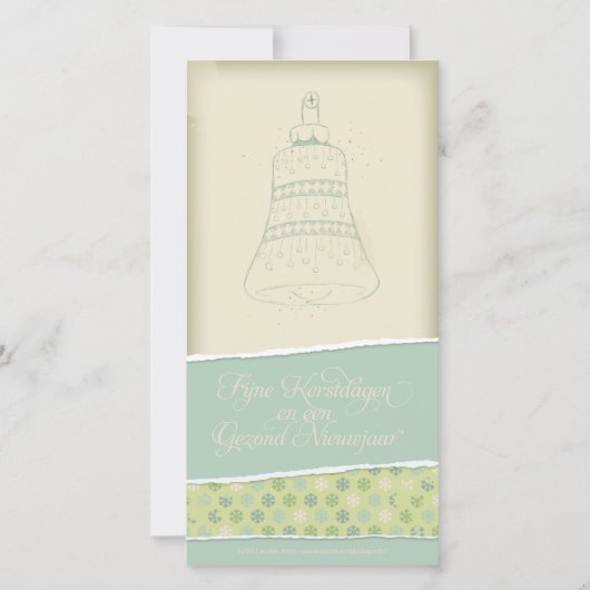 Kerstkaartはkerstklok 1に会いました シーズンカード (正面)