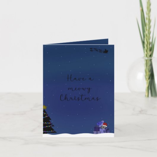Kerstkaart ‘cats’ カード (正面)