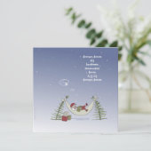 kerstman in hangmat カード (スタンド正面)