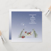 kerstman in hangmat カード (正面/裏面インサイチュ)