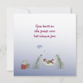 kerstman in hangmat カード (裏面)