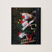 Kerstsfeer met Fubby's die de decoratie verzorgen. ジグソーパズル (縦)