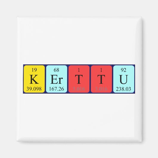 Kerttu周期表名磁石 マグネット (正面)