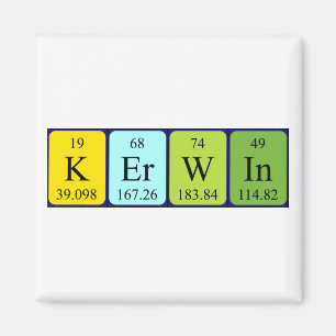 Kerwin周期表名の磁石 マグネット