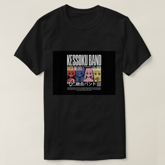 Kessokband - Bocchi The Rock Tシャツ (デザイン正面)