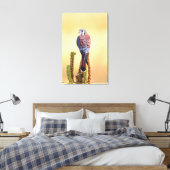 Kestrel、Falco sparverius、米国およびカナダへの先住民 キャンバスプリント (インサイチュ (寝室))