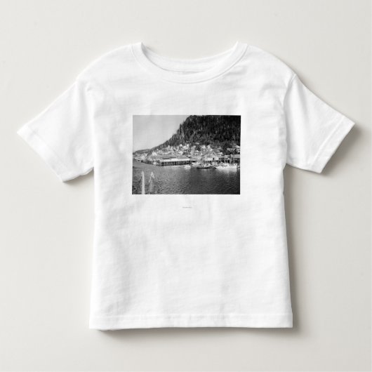Ketchikanのアラスカの水辺地帯の写真の眺め トドラーTシャツ (正面)