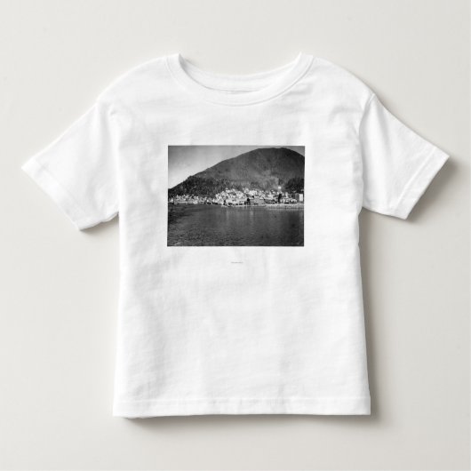 Ketchikan、到着の船の写真からのアラスカ トドラーTシャツ (正面)