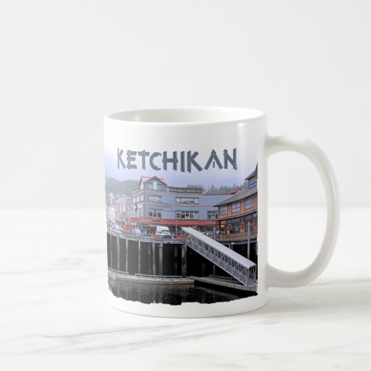 Ketchikan 3のクラシックで白いマグ コーヒーマグカップ (右)