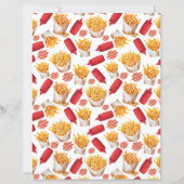 Ketchup & Fries Scrapbook Paper (裏面)
