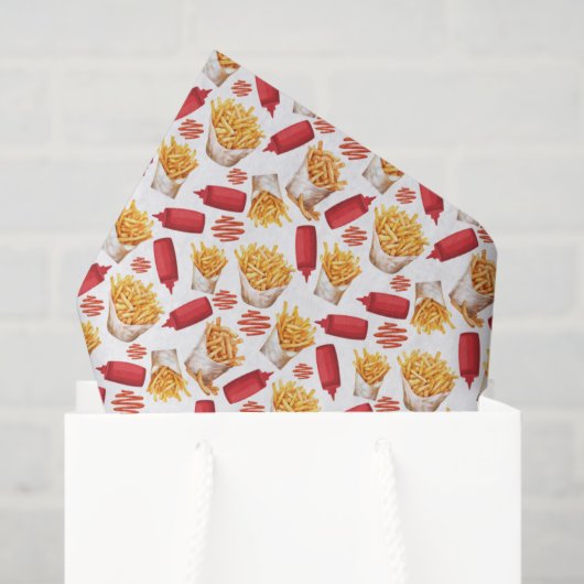Ketchup & Fries Tissue Paper 薄葉紙 (ギフトバッグ)