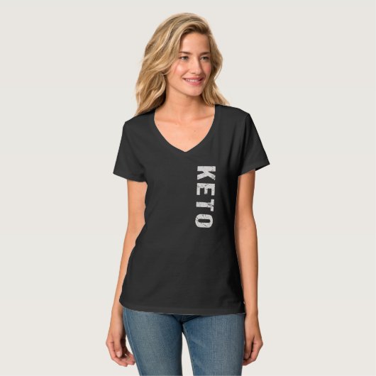 Ketoのワイシャツに文字を入れるKetoのTシャツ長いKeto Tシャツ (正面フル)