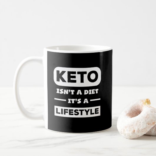 Ketoはそれによってがライフスタイルの健康な食べ物であるダイエットではないです コーヒーマグカップ (ドーナツ)