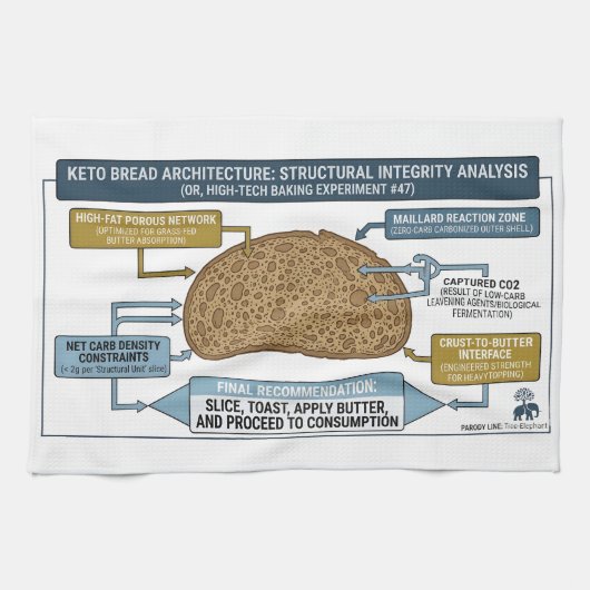 Keto Bread Schematic: Kitchen Towel キッチンタオル (横)