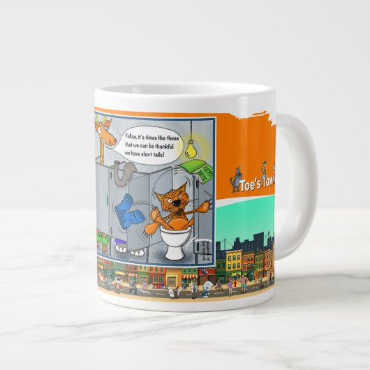 Keto Kitty | 馬鹿げた状況コメディ ジャンボコーヒーマグカップ (正面右)