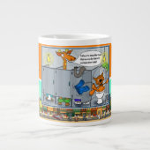 Keto Kitty | 馬鹿げた状況コメディ ジャンボコーヒーマグカップ (正面)