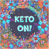 Keto onフローラカラフルおもしろい動機づけ シール (正面)