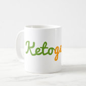 KETOgenialのクラシックで白いマグ コーヒーマグカップ (正面左)