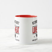 KETOGENICダイエット: 愛肉-低炭水化物の生命、赤い牛 マグカップ (中央)