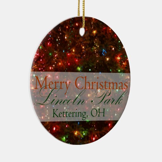 Ketteringのオハイオ州2015のオーナメントからのメリークリスマス セラミックオーナメント (右)