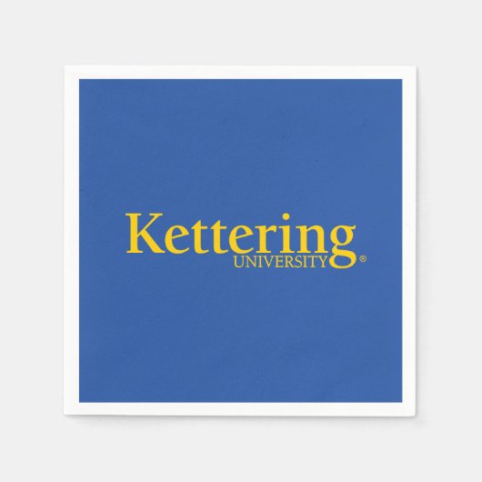 Kettering University Logo スタンダードカクテルナプキン (正面)