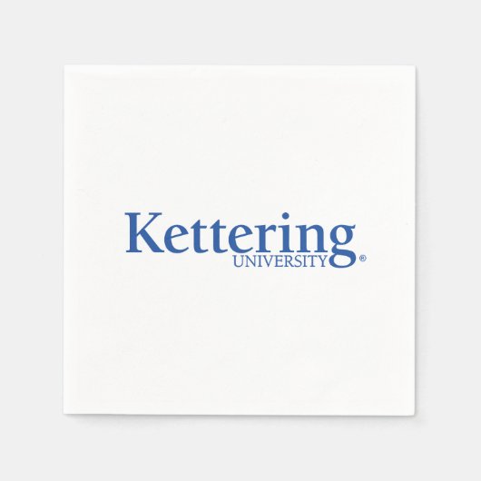 Kettering University Logo スタンダードカクテルナプキン (正面)