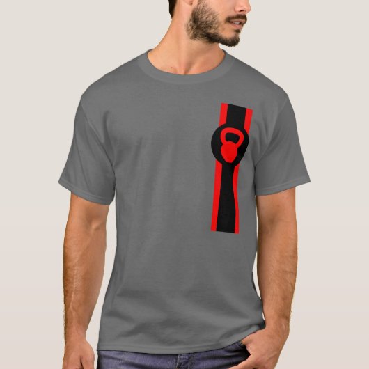 KettlebellのストライプのなTシャツ Tシャツ (正面)
