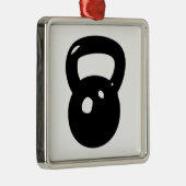 Kettlebellのトレーニング メタルオーナメント (右)